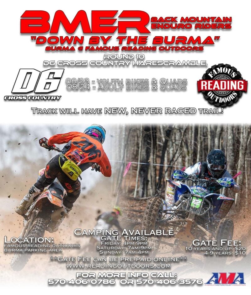 Back Mountain Enduro Riders BMER | August 22 to 24 | Gate Tickets
